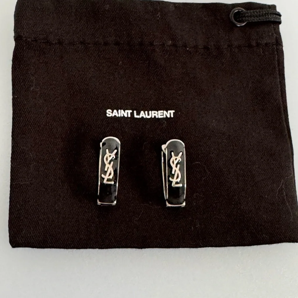 SAINT LAURENT Earrings Authentic 100% - Picture 2 of 12